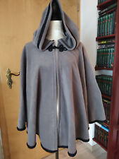 EDLER GRAUER GUGEL KURZ CAPE UMHANG m. Borte *ENYA*GOTHIC, LARP, MA