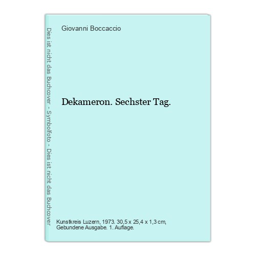 Dekameron sechster tag - sechster,