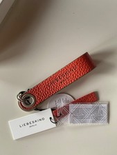 Liebeskind Berlin Schlüsselanhänger Leder Rot Silber Neu