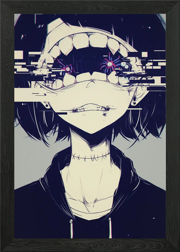 Verzerrtes anime mädchen - anime,