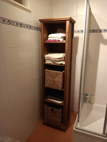 Badschrank vollholz rustikal - badschrank,