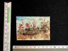 Hans Goller , Miniatur , Moderne-Kunst , Aquarell / Mischtechnik auf Pappe 