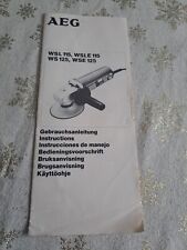 AEG Bedienungsanleitung  WSL 115, SWLE 115, WS 125, WSE 125