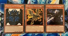 Yu-Gi-Oh! Obelisk/Slifer/Ra Götterkarten-Set TN19-DE007/008/009 PRISMATIC SECRET