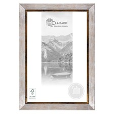 Bilderrahmen Antik Massivholz SOFIA Chic Vintage Barock | SILBER GOLD | CLAMARO