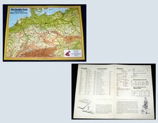 LANDKARTE 1938 Deutsche Reich Ostmark Sudetenland 38 x 28 cm Orginal Erdal-Mainz