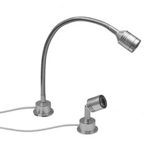 Leseleuchte 3 Watt LED Aluminium Schwanenhals Bettleuchte Wand Leuchte Lampe 12V