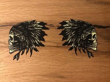 2x Indianer Skull Aufkleber
