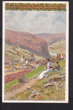 M3 /  Kunstkarte Paul Hey / Frühling , Uhland Gedicht /  Feldpost Festung Metz