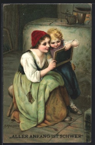 Künstler hermann kaulbach - künstler-ak,