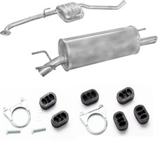 Komplett ab Kat Auspuff für Opel Omega B Limousine 2.0i 8V/16V + Anbausatz