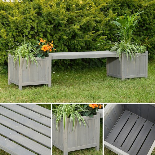 Garten blumenkasten holzbank - holzbank, 2