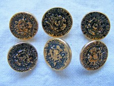 ca 1,4 cm Knopf 6 Stück Steg