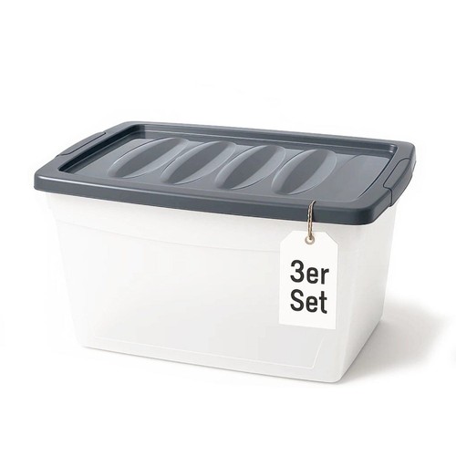 Aufbewahrungsbox 60l 3er set - 3er,