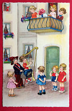 Künstler Glückwunsch AK von Fritz Baumgarten musizierende Kinder Harfe   ( 15086