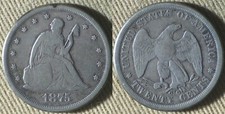 Twenty Cents : 1875CC F+/F-VF