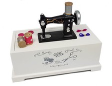 Holz Nähkästchen weiß -