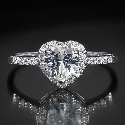 Herzform weiß diamant - weiß,