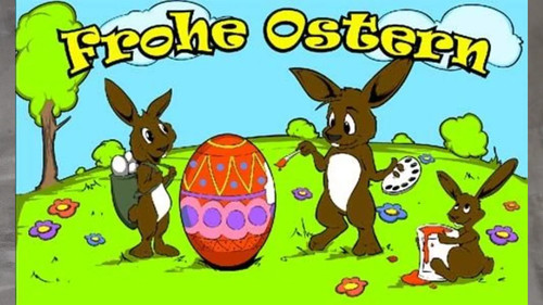 Fahne flagge frohe ostern - fahne,