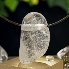 Danburit Anhänger gebohrt poliert Extra Qu. 34 mm 84,5 ct San Luis Potosi Mex.