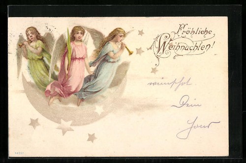 Ansichtskarte weihnachtsengel - ansichtskarte,