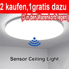 LED Deckenlampe 48W Deckenleuchte mit Bewegungsmelder Sensor Flurlampe Lampe