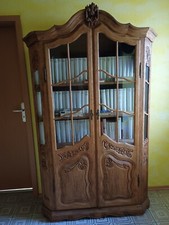 Bücherschrank, Antikstil, Eiche massiv,  Vitrine, Bauernschrank, Eichenschrank