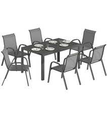 Gartenmöbel Set 7tlg Tisch 6