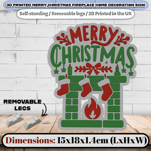 Druck merry christmas kamin - 3d-druck,