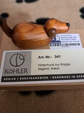 Björn Köhler Hirtenhund zur Krippe, liegend, braun, neu, sehr guter Zustand