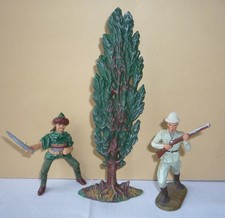 alte Tiere & Figuren von ELASTOLIN HAUSSER : Pappel + Hunne + Tropenjäger aus HP