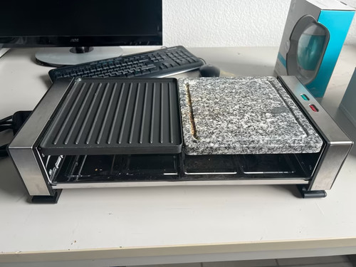 Raclette grill mit - mit, steinplatte