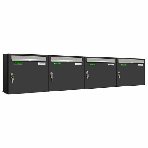 Basic 4er briefkasten ral 7016 - basic,