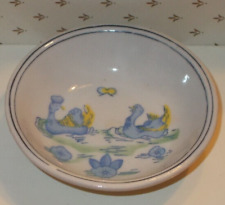 Schüssel / Schale Weiß Blau Enten Ausschmückteil Puppenstube MINIATUR Geschirr