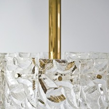 60s Ice Glass Deckenleuchte Kinkeldey