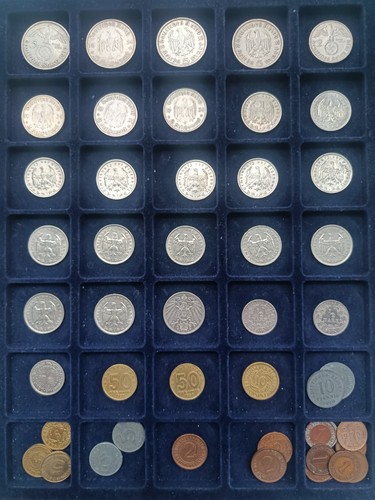 Große münzsammlung deutsches - münzsammlung,
