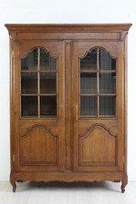 Bücherschrank Historismus Vitrine Eiche Antik Bibliothek Belgien Sch292