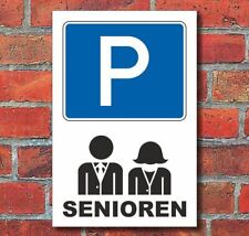 Schild Parkplatz Senioren, Seniorenparkplatz, 3 mm Alu-Verbund