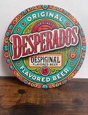 Blechschild DESPERADOS Pils Bier Beer Werbeschild Vintage Retro Durchm 20cm /6 