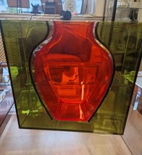 Studio Nova Dutch Design Vase in Vase Pop-Art Design 1990 ziger Rot Grün Vintage