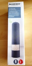 Elektrische Salz- und Pfeffermühle Grau Neu OVP Edelstahl Glas