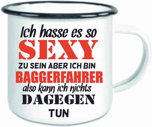 Emaille tasse ich - hasse, es