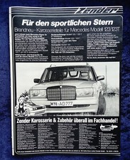 Mercedes Benz  W 123/ 123 T und Zender,  originale Werbung aus  1980