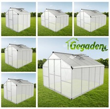 ALU Haus Gewächshaus Treibhaus Frühbeet Pflanzenhaus mit Fundament Glashaus