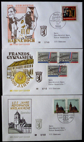 Berlin fdc ersttagsbriefe - berlin,