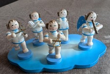 5 Engel Musiker auf einer Wolke, Erzgebirge, DDR