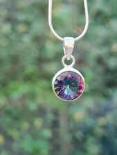 Geschenkset: Edler Topas Anhänger in Silber gefasst plus Silberkette   (H117)