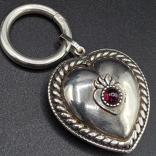 Silber herz anhänger granat - herz,