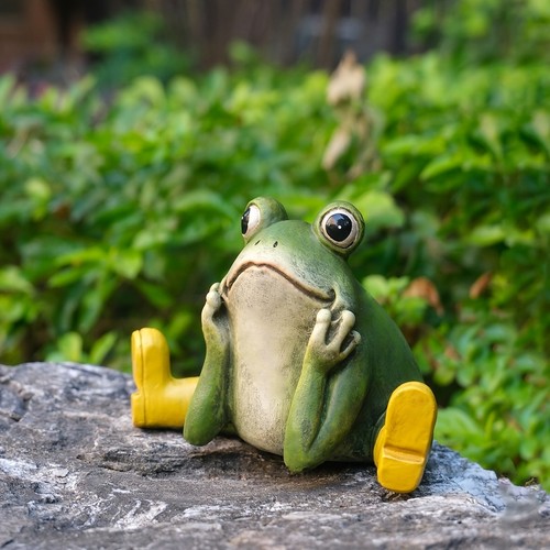 Lustige frosch gartenfigur - frosch,