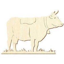 Holz Kuh V3 - Deko Basteln